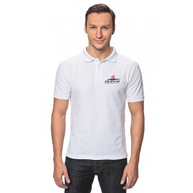 classic_polo_shirt с принтом ФК Иртыш Омск в Кировске,  |  | Тематика изображения на принте: 