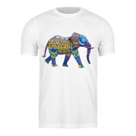 Мужская футболка с принтом Индийский Слон в Кировске,  |  | Тематика изображения на принте: 