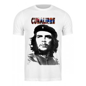 Мужская футболка с принтом Cuba libre, Hasta La. Victoria Siempre в Кировске,  |  | Тематика изображения на принте: 