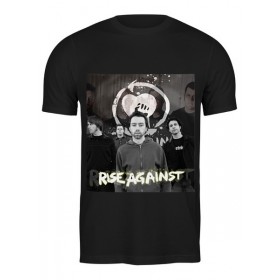 Мужская футболка с принтом Rise Against - photo в Кировске,  |  | Тематика изображения на принте: 