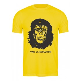 Мужская футболка с принтом Viva La Evolution в Кировске,  |  | Тематика изображения на принте: 