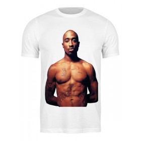 Мужская футболка с принтом 2 Pac в Кировске,  |  | 