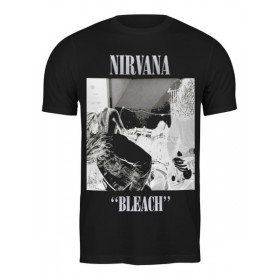 Мужская футболка с принтом Nirvana Bleach album t-shirt в Кировске,  |  | Тематика изображения на принте: 