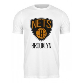 Мужская футболка с принтом Brooklyn Nets в Кировске,  |  | 