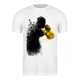 Мужская футболка с принтом Порхай как бабочка, жаль как пчела в Кировске,  |  | Тематика изображения на принте: 