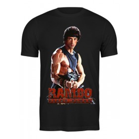 Мужская футболка с принтом Rambo в Кировске,  |  | Тематика изображения на принте: 