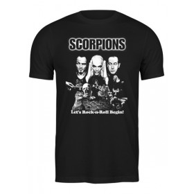 Мужская футболка с принтом Scorpions Band в Кировске,  |  | 