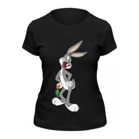 Женская футболка с принтом Багз Банни (Bugs Bunny, Кролик Багз) в Кировске,  |  | 