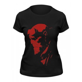 Женская футболка с принтом Hellboy (Хеллбой) в Кировске,  |  | 