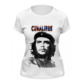 Женская футболка с принтом Cuba libre, Hasta La. Victoria Siempre в Кировске,  |  | 