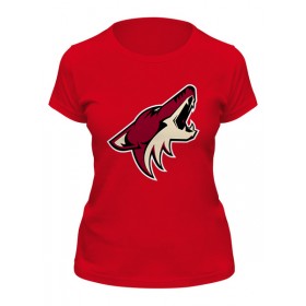 Женская футболка с принтом Arizona Coyotes в Кировске,  |  | 