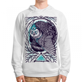 full_print_hoodie с принтом Сипуха в Кировске, 92% хлопка 8% эластана Плотность: 245 гр/м2 |  | 