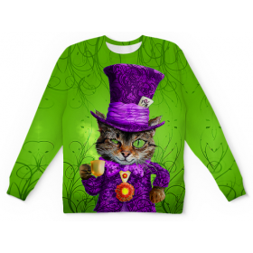 full_print_kids_sweatshirt с принтом Чеширский котик в Кировске,  |  | 