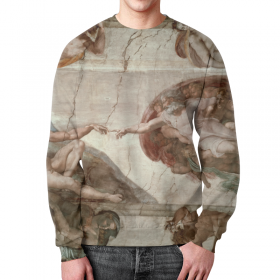 full_print_sweatshirt с принтом Сотворение Адама в Кировске,  |  | 