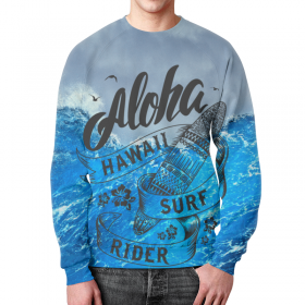 full_print_sweatshirt с принтом Aloha в Кировске,  |  | Тематика изображения на принте: 