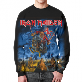 full_print_sweatshirt с принтом Iron Maiden Band в Кировске,  |  | Тематика изображения на принте: 