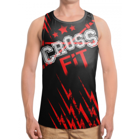 full_print_tanktop с принтом CROSSFIT в Кировске,  |  | Тематика изображения на принте: 