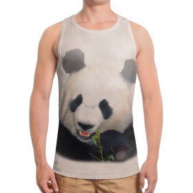 full_print_tanktop с принтом Панда в Кировске,  |  | Тематика изображения на принте: 