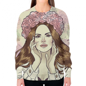 full_print_woman_sweatshirt с принтом Лана Дель Рей в Кировске,  |  | 