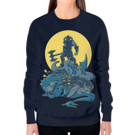 full_print_woman_sweatshirt с принтом Скайрим. Довакин в Кировске,  |  | Тематика изображения на принте: 