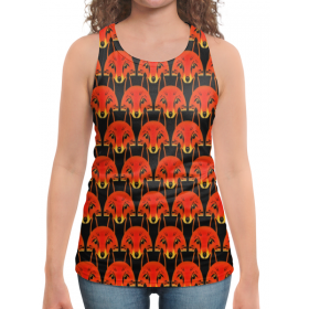 full_print_woman_tanktop с принтом лисички паттерн в Кировске,  |  | 