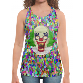 full_print_woman_tanktop с принтом Клоун в Кировске,  |  | 