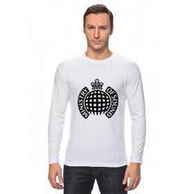 Мужской лонгслив с принтом ministry of sound в Кировске, Хлопок |  | 