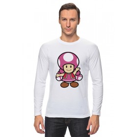 Мужской лонгслив с принтом Toadette (Mario) в Кировске, Хлопок |  | 