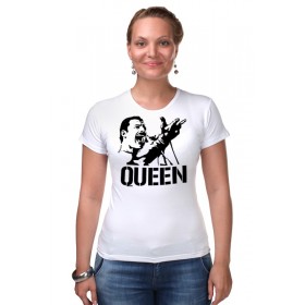 Женская футболка стрэйч с принтом Freddie Mercury - Queen в Кировске,  |  | 