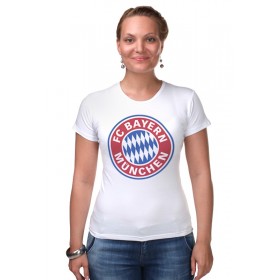 Женская футболка стрэйч с принтом Бавария Мюнхен в Кировске,  |  | 
