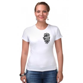 Женская футболка стрэйч с принтом Forever young ж в Кировске,  |  | Тематика изображения на принте: 