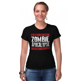 Женская футболка стрэйч с принтом Zombie Apocalypse в Кировске,  |  | 