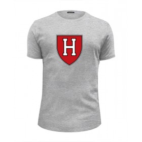 Мужская футболка Premium с принтом Гарвард Кримсон (Harvard Crimson) в Кировске, Белый, черный, серый меланж, голубой: 100% хлопок, плотность 160 гр. Остальные цвета: 92% хлопок, 8% лайкра, плотность 170-180гр. |  | 