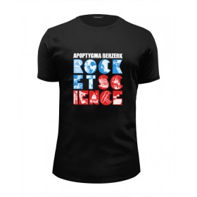 Мужская футболка Premium с принтом Apoptygma Berzerk. Rocket Science в Кировске, Белый, черный, серый меланж, голубой: 100% хлопок, плотность 160 гр. Остальные цвета: 92% хлопок, 8% лайкра, плотность 170-180гр. |  | 