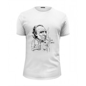 Мужская футболка Premium с принтом Чарльз Буковски(Charles Bukowski) в Кировске, Белый, черный, серый меланж, голубой: 100% хлопок, плотность 160 гр. Остальные цвета: 92% хлопок, 8% лайкра, плотность 170-180гр. |  | 