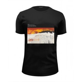 Мужская футболка Premium с принтом Radiohead Kid A T-Shirt Black в Кировске, Белый, черный, серый меланж, голубой: 100% хлопок, плотность 160 гр. Остальные цвета: 92% хлопок, 8% лайкра, плотность 170-180гр. |  | 