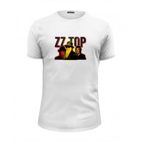 Мужская футболка Premium с принтом ZZ Top в Кировске, Белый, черный, серый меланж, голубой: 100% хлопок, плотность 160 гр. Остальные цвета: 92% хлопок, 8% лайкра, плотность 170-180гр. |  | 