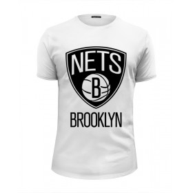 Мужская футболка Premium с принтом Бруклин Нетс (Brooklyn Nets) в Кировске, Белый, черный, серый меланж, голубой: 100% хлопок, плотность 160 гр. Остальные цвета: 92% хлопок, 8% лайкра, плотность 170-180гр. |  | 