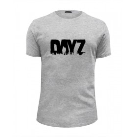 Мужская футболка Premium с принтом DayZ T-shirt в Кировске, Белый, черный, серый меланж, голубой: 100% хлопок, плотность 160 гр. Остальные цвета: 92% хлопок, 8% лайкра, плотность 170-180гр. |  | 