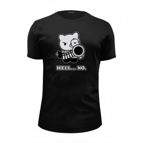 Мужская футболка Premium с принтом Bad Cat в Кировске, Белый, черный, серый меланж, голубой: 100% хлопок, плотность 160 гр. Остальные цвета: 92% хлопок, 8% лайкра, плотность 170-180гр. |  | Тематика изображения на принте: 