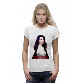 Женская футболка Premium с принтом Lana Del Rey - Ultraviolence Era в Кировске,  |  | Тематика изображения на принте: 