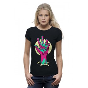 Женская футболка Premium с принтом Рука Зомби (Ходячие Мертвецы) в Кировске,  |  | 