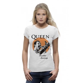 Женская футболка Premium с принтом Freddie Mercury - Queen в Кировске,  |  | 
