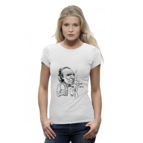 Женская футболка Premium с принтом Чарльз Буковски(Charles Bukowski) в Кировске,  |  | 