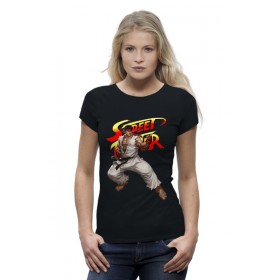 Женская футболка Premium с принтом Street Fighter Ryu в Кировске,  |  | 
