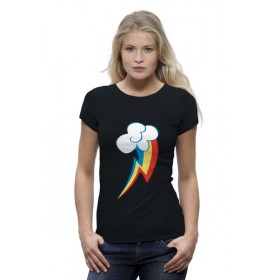 Женская футболка Premium с принтом Rainbow Dash Cutie Mark в Кировске,  |  | 