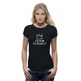 Женская футболка Premium с принтом Корона / Баския в Кировске,  |  | 
