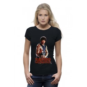Женская футболка Premium с принтом Rambo в Кировске,  |  | 