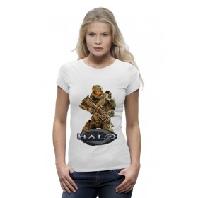 Женская футболка Premium с принтом Halo 4 в Кировске,  |  | 