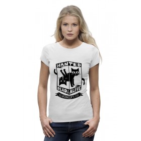 Женская футболка Premium с принтом Кот Шрёдингера (Dead Alive) в Кировске,  |  | 